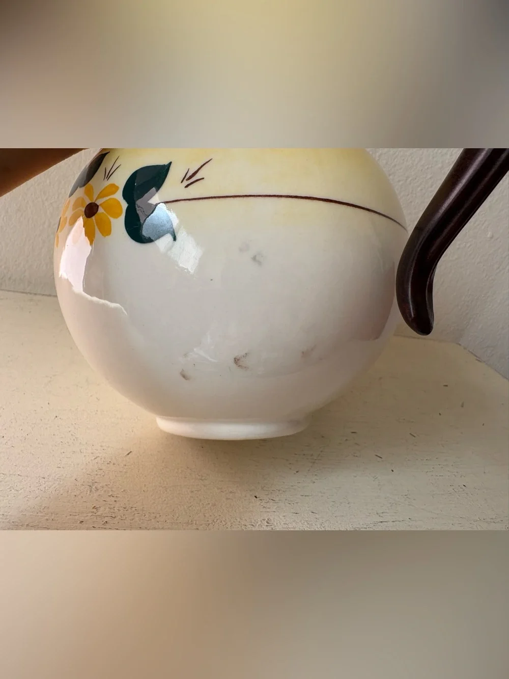 Vintage 1940s/1950s Vernon Kilns Vernonware Brown Eyed Susan Coffee Carafe